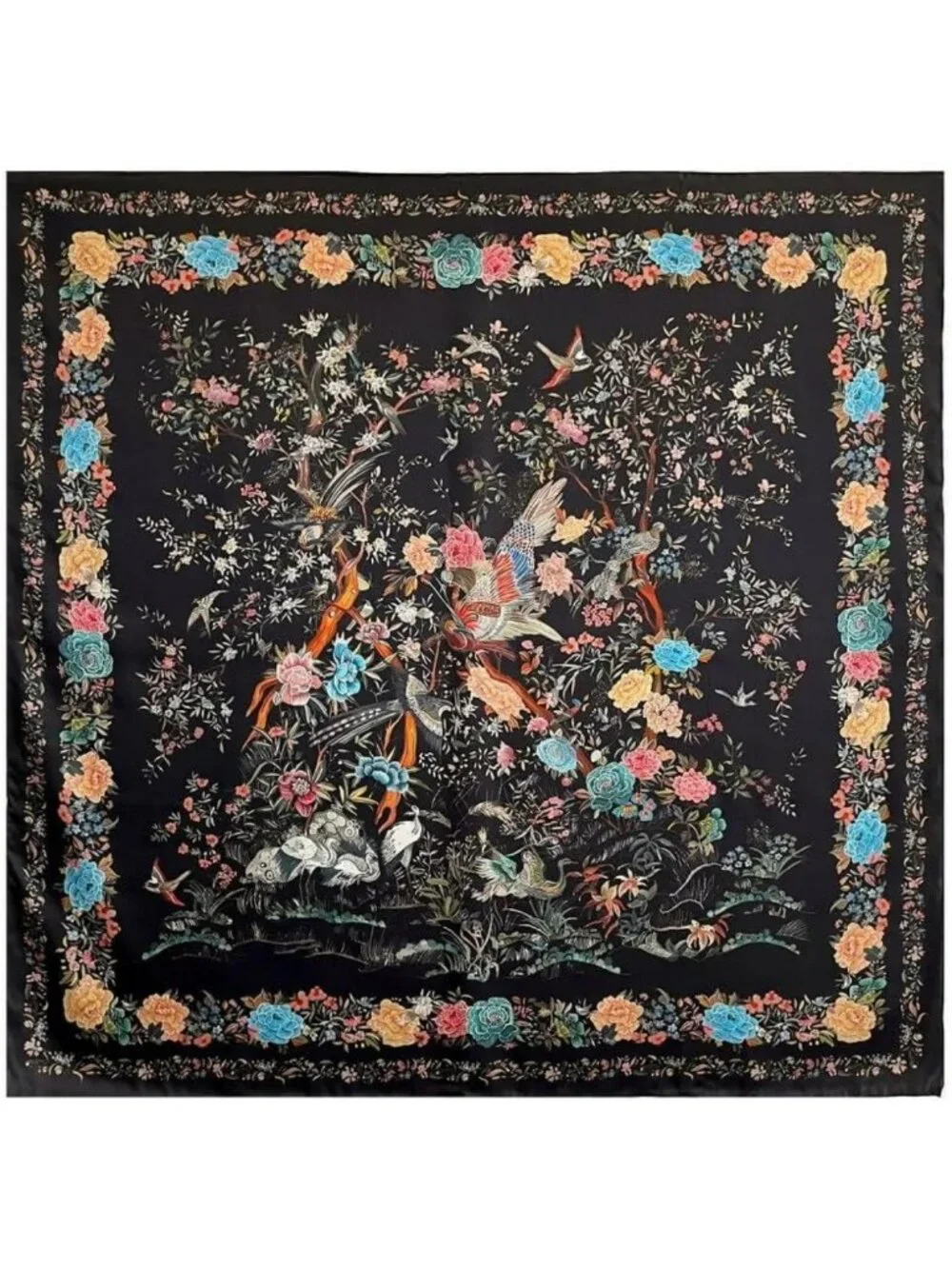 Luxury 100% Silk Scarf - Large Square Shawl for Women, Hair Wraps & Gift Ready